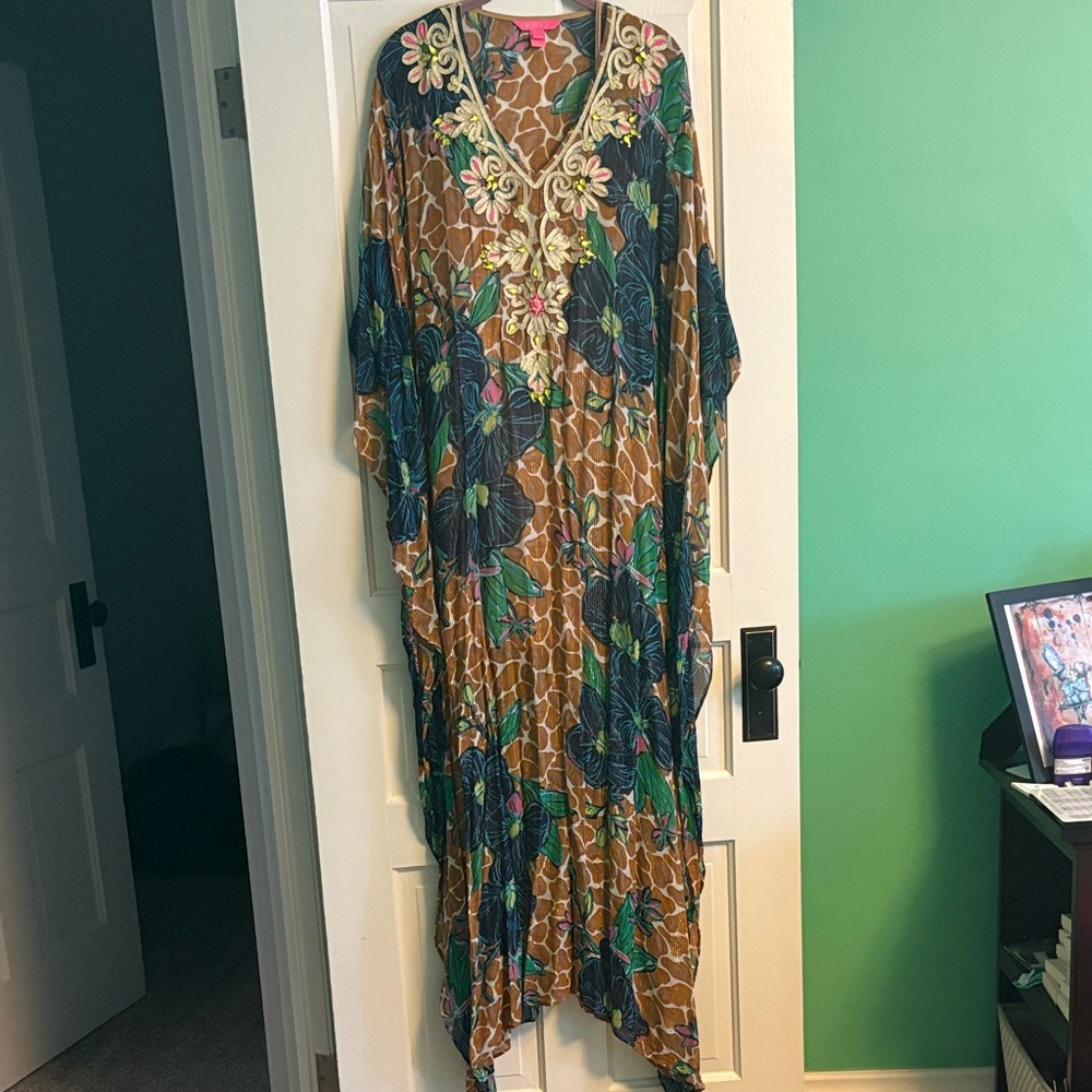 EUC Lilly Rosia Caftan Maxi S/M